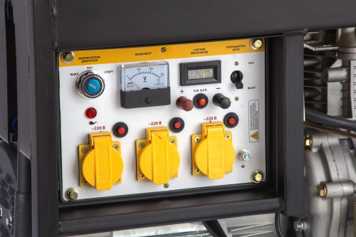 Генератор дизельный DD6300Е, 5.0 кВт, 220 В/50 Гц, 15 л, электростартер Denzel по ценам производителя в Москве с доставкой по всей России