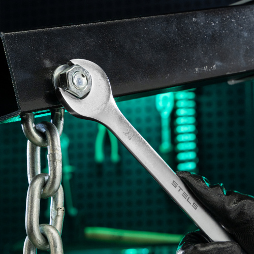 Ключ комбинированный, 23 мм, CrV, матовый хром Stels по ценам производителя в Москве с доставкой по всей России