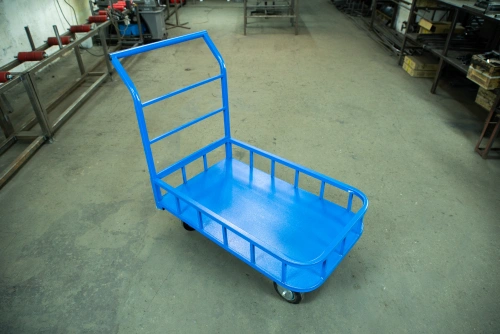 Тележка платформенная TOR ТП-МБ (600х1000) с бортами (колеса 160 мм) по ценам производителя в Москве с доставкой по всей России