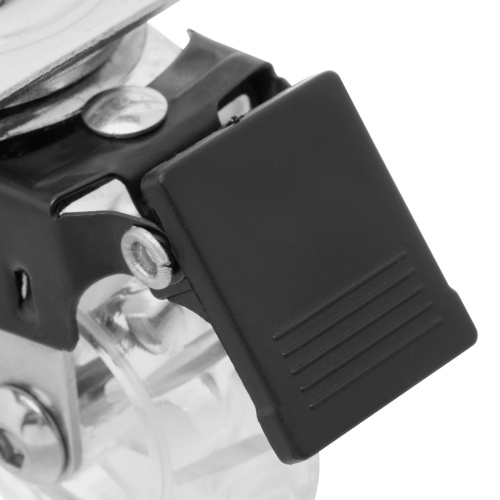 Колесо ПУ прозрачное поворотное с тормозом d-50 мм, крепление платформенное Сибртех по ценам производителя в Москве с доставкой по всей России