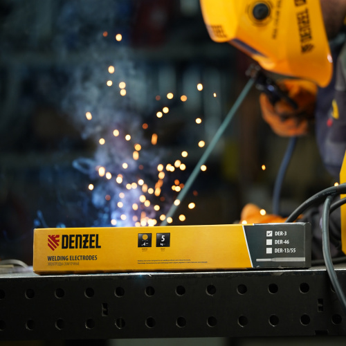 Электроды DER-3, диам. 4 мм, 5 кг, рутиловое покрытие Denzel по ценам производителя в Москве с доставкой по всей России