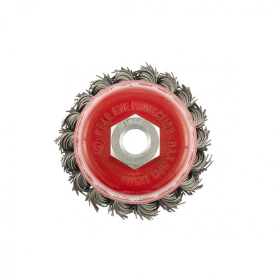 Щетка для УШМ, 75 мм, М14, "чашка", двухрядная, крученая проволока 0.8 мм Matrix по ценам производителя в Москве с доставкой по всей России