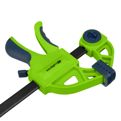 Струбцина F-образная, быстрозажимная, 150 х 70 х 360 мм, пластиковый корпус, фиксатор, двухкомпонентная рукоятка Сибртех по ценам производителя в Москве с доставкой по всей России