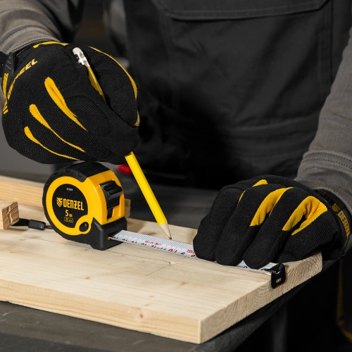 Рулетка 5м х 25мм, двухкомп. корпус, кнопка-пауза Denzel по ценам производителя в Москве с доставкой по всей России