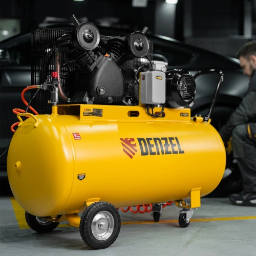 Компрессор воздушный BCI3000-T/200, ременный привод , 3.0 кВт, 200 литров, 530 л/мин Denzel по ценам производителя в Москве с доставкой по всей России