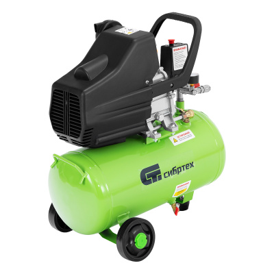 Компрессор с набором КК-1500/24 ПЛЮС, 1.5 кВт, 198 л/мин, 24 л, прямой привод, масляный Сибртех по ценам производителя в Москве с доставкой по всей России