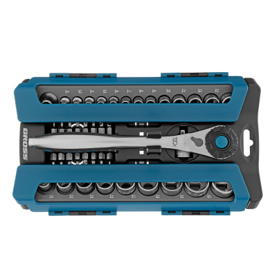 Набор торцевых головок, трещотка 120 зубьев, 1/2", 1/4", CrV, 41 предмет Gross по ценам производителя в Москве с доставкой по всей России