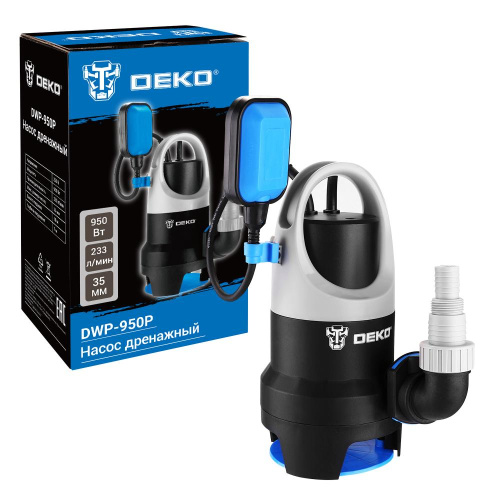 Насос дренажный DEKO DWP-950P (грязевая, поплавок, 220В, 950Вт, пластик) по ценам производителя в Москве с доставкой по всей России