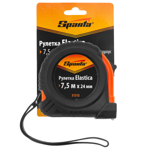 Рулетка Elastica,7,5 м х 24 мм,обрезиненный корпус Sparta по ценам производителя в Москве с доставкой по всей России