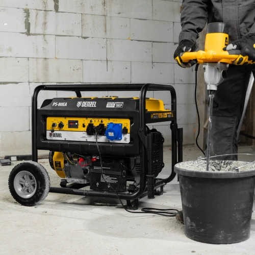 Генератор бензиновый PS 80 EA, 8.0 кВт, 230 В, 25 л, коннектор автоматики, электростартер Denzel по ценам производителя в Москве с доставкой по всей России