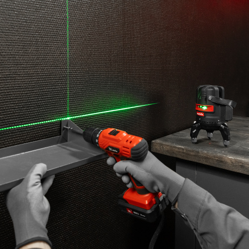 Лазерный уровень ML 06 Green, 30 м, 520 нм, аккумулятор Li 2800 мАч, резьба 5/8" Matrix по ценам производителя в Москве с доставкой по всей России