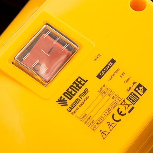 Садовый поверхностный насос GP 1000Х, 1000 Вт, 3500 л/ч, подъем 44 м, нержавейка Denzel по ценам производителя в Москве с доставкой по всей России