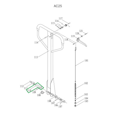 Ось нажимного ролика для гидравлических тележек JC20 по ценам производителя в Москве с доставкой по всей России