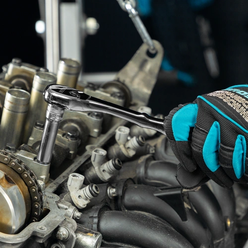 Ключ-трещотка 3/8", CrV, 90 зубьев, усиленный, хром Gross по ценам производителя в Москве с доставкой по всей России