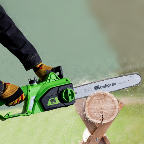 Пила цепная электрическая ПЦЭ-2000П с поперечным двигателем, 2.0 кВт, 16'' (40 см) Сибртех по ценам производителя в Москве с доставкой по всей России