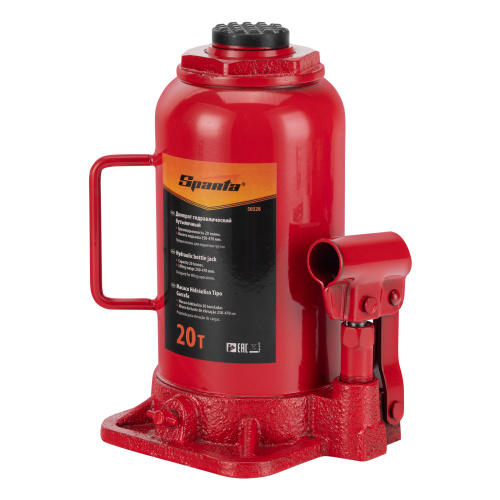 Домкрат гидравлический бутылочный, 20 т, h подъема 250-470 мм Sparta по ценам производителя в Москве с доставкой по всей России