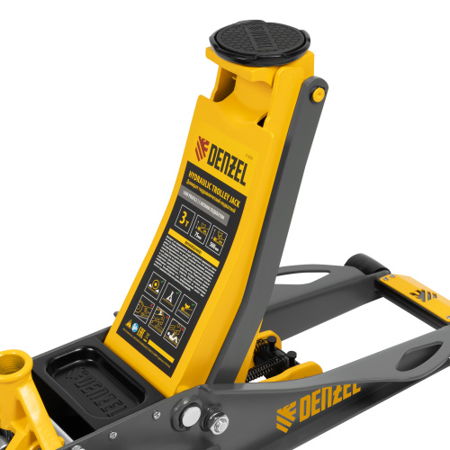 Домкрат гидравлический подкатной, 3 т, 75-500 мм, быстрый подъем, низкий подхват, проф. Denzel по ценам производителя в Москве с доставкой по всей России