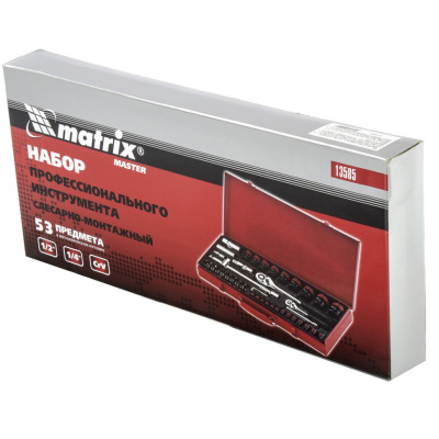 Набор инструментов, 1/4", 1/2", 53 предмета Matrix по ценам производителя в Москве с доставкой по всей России