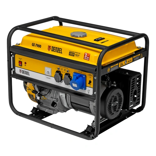 Генератор бензиновый GE 7900, 6.5 кВт, 220 В/50 Гц, 25 л, ручной пуск Denzel по ценам производителя в Москве с доставкой по всей России