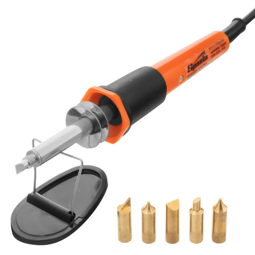 Набор для выжигания, 7 предметов: паяльник 30 Вт, подставка, жала сменные Sparta по ценам производителя в Москве с доставкой по всей России