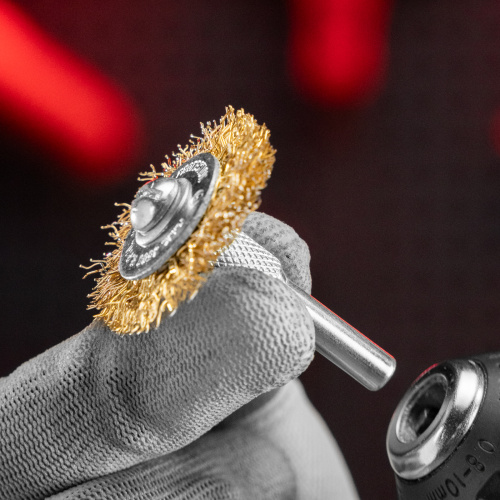 Набор щеток для дрели, 5 шт, 5 плоских 25-38-50-63-75 мм, со шпильками, металлические Matrix по ценам производителя в Москве с доставкой по всей России