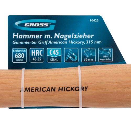 Молоток-гвоздодер, 680 г, угол 75, магнит, обрезиненная рукоятка AMERICAN HICKORY GROSS по ценам производителя в Москве с доставкой по всей России
