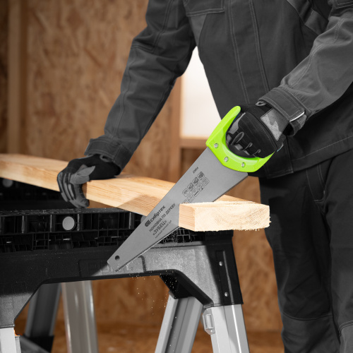 Ножовка по дереву"Зубец" для точных пильных работ, 350 мм, каленый зуб 2D, 14 TPI, двухкомпонентная рукоятка Сибртех по ценам производителя в Москве с доставкой по всей России