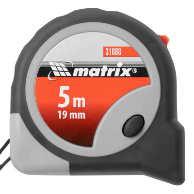 Рулетка Continuous fixation,5 м х 19 мм,двухкомпонентный корпус,плавная фиксация Matrix по ценам производителя в Москве с доставкой по всей России