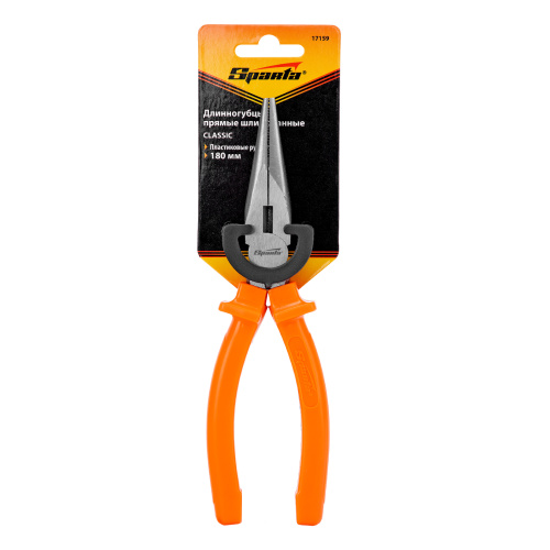 Длинногубцы прямые Classic, 180 мм, шлифованные, пластмассовые рукоятки Sparta по ценам производителя в Москве с доставкой по всей России