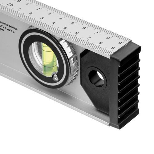 Уровень алюминиевый "Рельс", 800 мм, 3 глазка (1 поворотный) Matrix по ценам производителя в Москве с доставкой по всей России