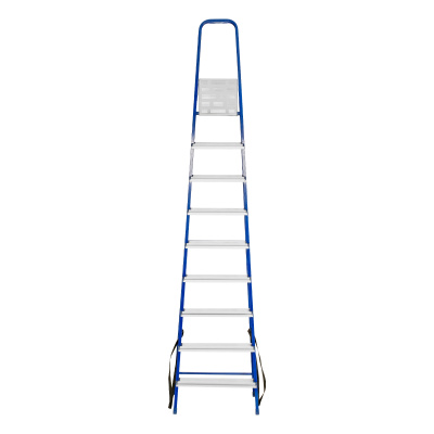 Стремянка, 9 ступеней, стальной профиль, алюминиевые ступени Сибртех по ценам производителя в Москве с доставкой по всей России