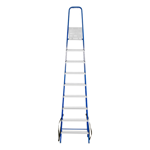 Стремянка, 9 ступеней, стальной профиль, алюминиевые ступени Сибртех по ценам производителя в Москве с доставкой по всей России