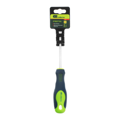 Отвертка, SL6 х 100 мм, CrV, двухкомпонентная рукоятка Сибртех по ценам производителя в Москве с доставкой по всей России