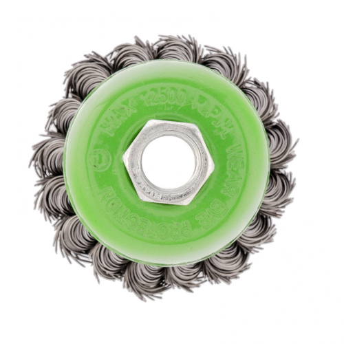 Щетка для УШМ, 65 мм, М14, "чашка", крученая проволока 0.5 мм Сибртех по ценам производителя в Москве с доставкой по всей России