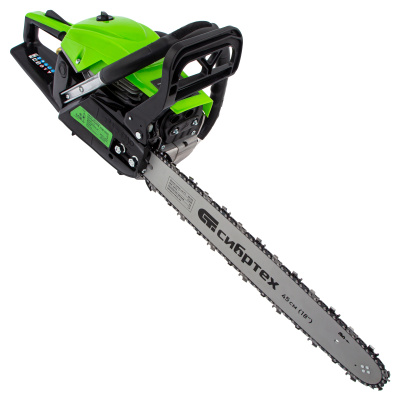 Пила цепная бензиновая ПЦБ-5245, шина 45 см, 52 см3, 3.4 л.с, шаг 0.325, паз 1.5 мм, 72 звена Сибртех по ценам производителя в Москве с доставкой по всей России