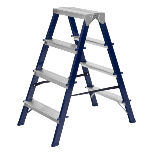 Стремянка двусторонняя 4 ступени, стальная, Сибртех по ценам производителя в Москве с доставкой по всей России