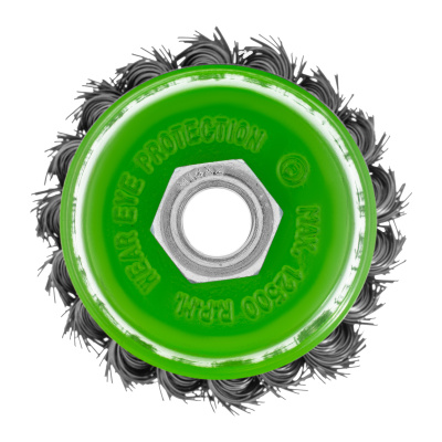 Щетка для УШМ, 75 мм, М14, "чашка", крученая металлическая проволока Сибртех по ценам производителя в Москве с доставкой по всей России