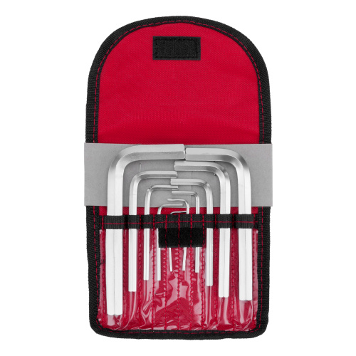 Набор ключей имбусовых HEX, 1.5-12 мм, CrV, 10 шт, короткие, сатин, чехол Matrix по ценам производителя в Москве с доставкой по всей России