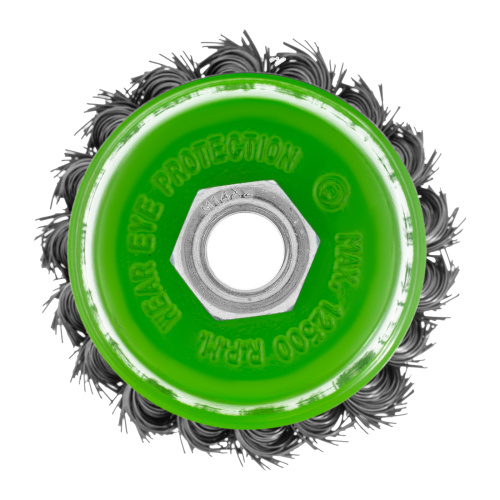 Щетка для УШМ, 75 мм, М14, "чашка", крученая металлическая проволока Сибртех по ценам производителя в Москве с доставкой по всей России