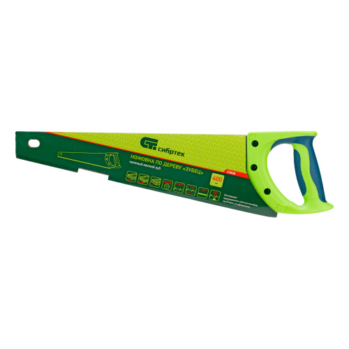 Ножовка по дереву"Зубец" для точных пильных работ, 400 мм, каленый зуб 2D, 14 TPI, двухкомпонентная рукоятка Сибртех по ценам производителя в Москве с доставкой по всей России