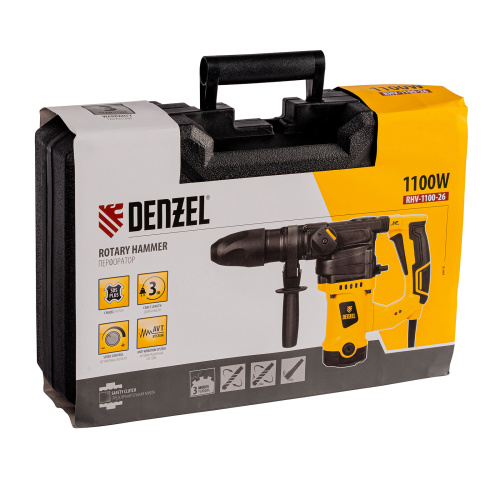 Перфоратор электрический RHV-1100-26, SDS-plus, 1100 Вт, 4 Дж, 3 режима Denzel по ценам производителя в Москве с доставкой по всей России