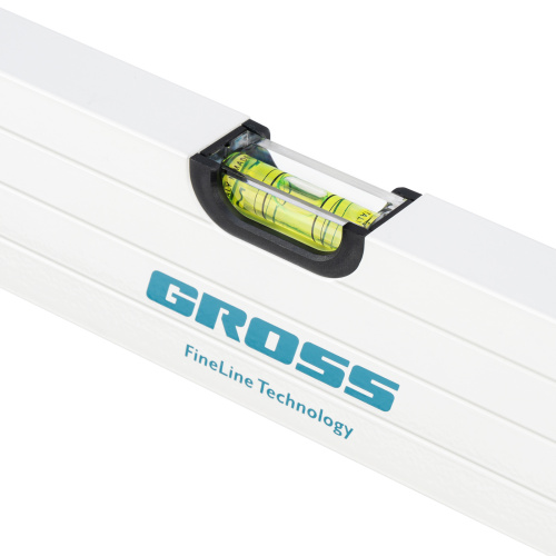 Уровень алюминиевый, 1000 мм, усиленный, рукоятки, фрезерованный, 3 глазка, магнитный Gross по ценам производителя в Москве с доставкой по всей России