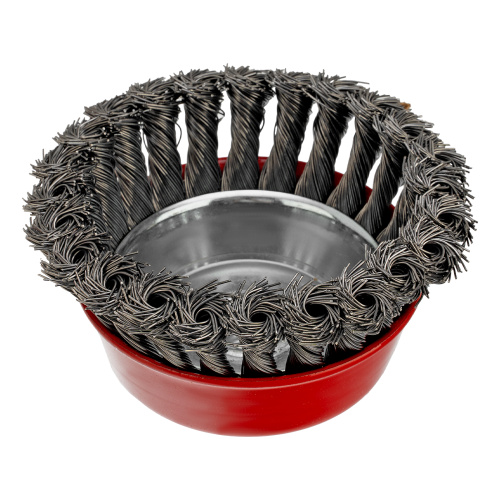 Щетка для УШМ, 100 мм, М14, "чашка", крученая проволока 0.5 мм Matrix по ценам производителя в Москве с доставкой по всей России