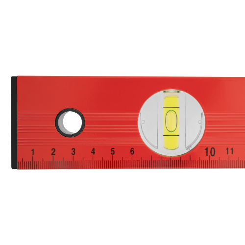 Уровень алюминиевый, 600 мм, 3 глазка, красный, линейка Matrix по ценам производителя в Москве с доставкой по всей России