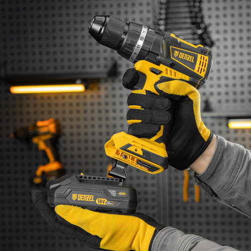 Дрель-шуруповерт аккумуляторная ударная бесщет CIDB-IB-18-02, Li-Ion, 18 В, 2 акк. Denzel по ценам производителя в Москве с доставкой по всей России