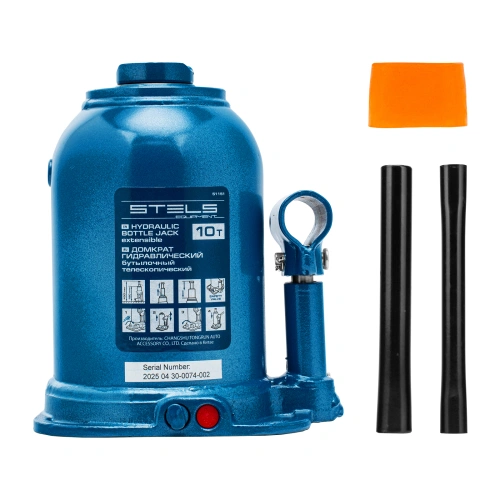 Домкрат гидравлический бутылочный телескопический, 10 т, подъем 180-430 мм Stels по ценам производителя в Москве с доставкой по всей России