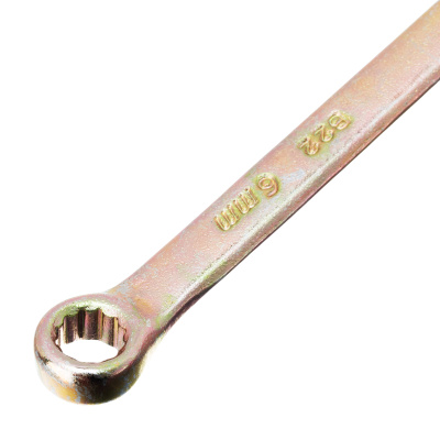 Ключ комбинированный, 6 мм, желтый цинк Сибртех по ценам производителя в Москве с доставкой по всей России