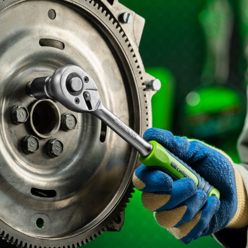 Ключ-трещотка 1/2", 45 зубьев, с быстрым сбросом, матовый хром Сибртех по ценам производителя в Москве с доставкой по всей России