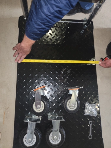 Тележка платформенная 950 кг TOR PH950 (1100х650) со складной ручкой (резиновые колеса 150 мм) по ценам производителя в Москве с доставкой по всей России