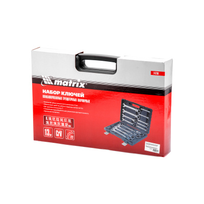 Набор ключей комбинированных, трещоточных шарнирных 13 шт. Matrix по ценам производителя в Москве с доставкой по всей России
